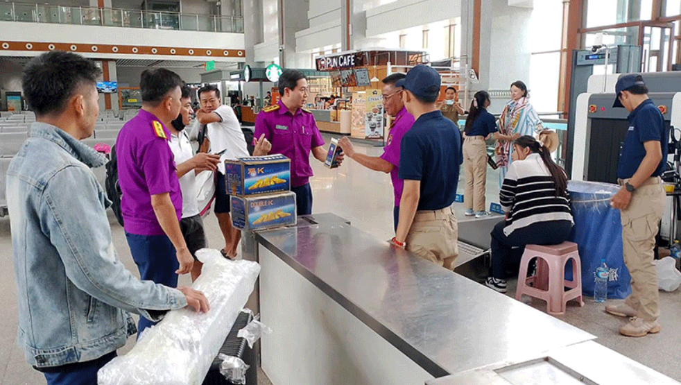 Laos railway police beef up security